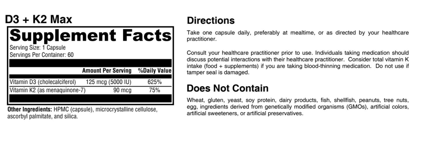 D3 + K2 MAX - Empirica Supplements